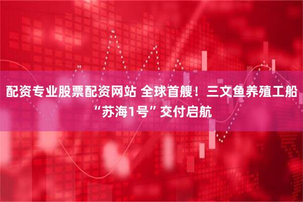 配资专业股票配资网站 全球首艘！三文鱼养殖工船“苏海1号”交付启航
